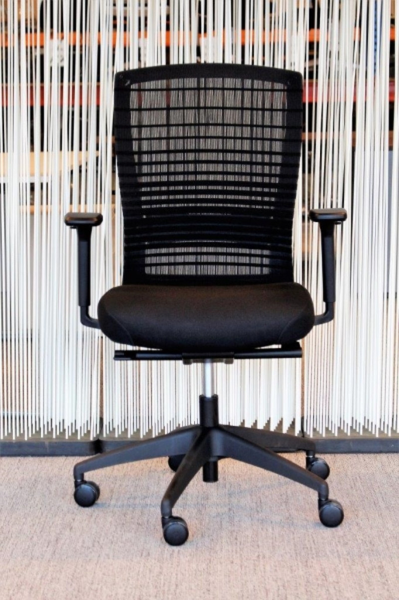 Nieuwe Corati bureaustoel netweave (Zwart)