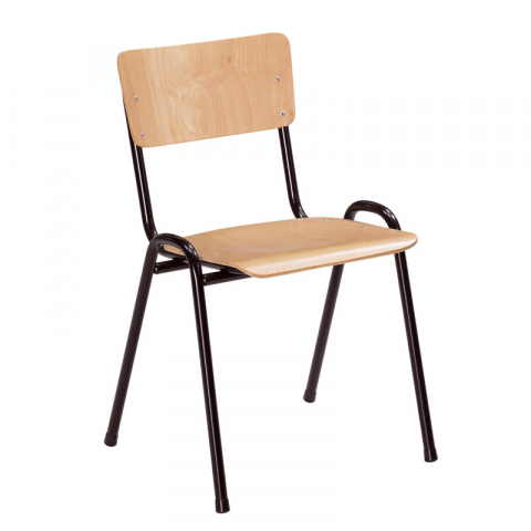 Degelijke houten kantinestoelen