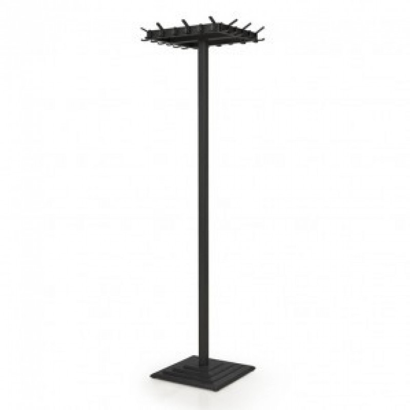 Zware kapstok / garderobe (24 haken) zwart of aluminium