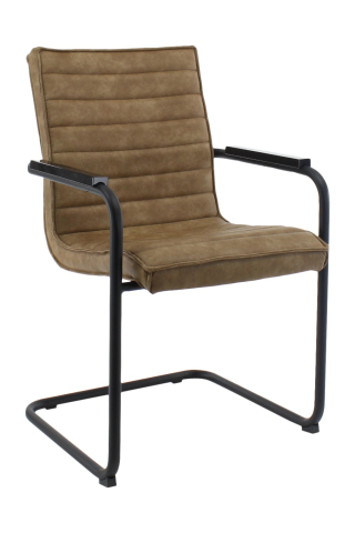 Mii Giovanni sledeframe stoel in Grey of Cognac