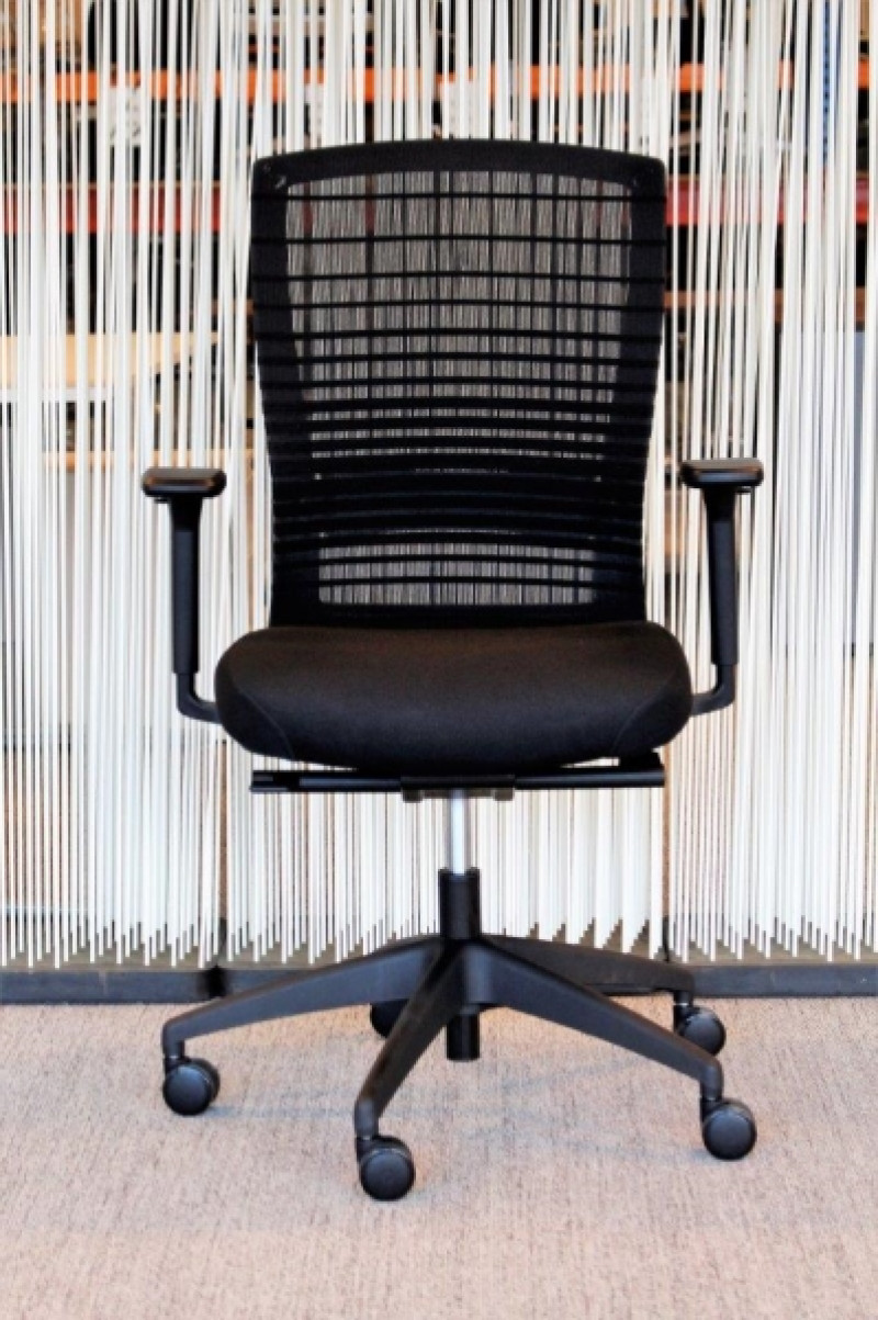 Nieuwe Corati bureaustoel netweave (Zwart)