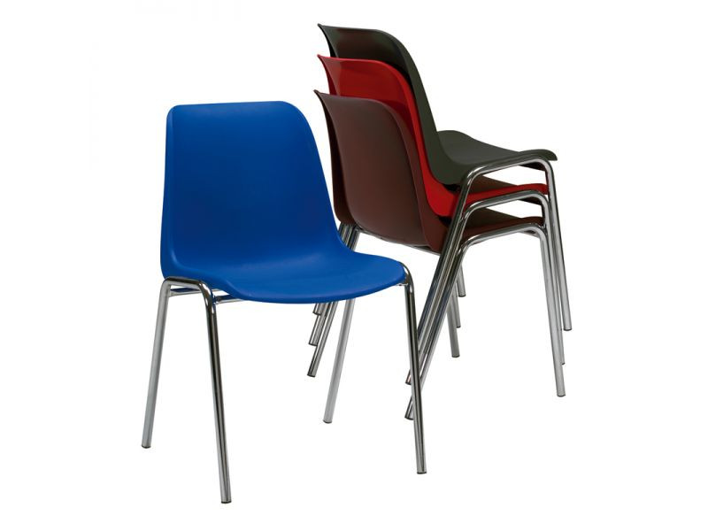 Nieuwe stapelbare kantinestoelen (15 kleuren)
